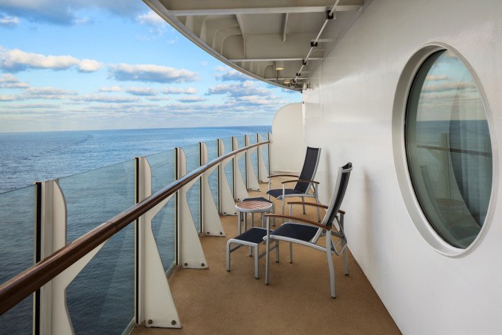 Cruise ship sailing on open water